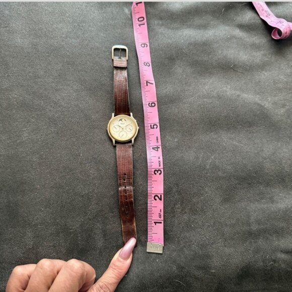 Seiko Gold Tone Moonphase Chronograph Leather Dress Watch - Picture 7 of 7